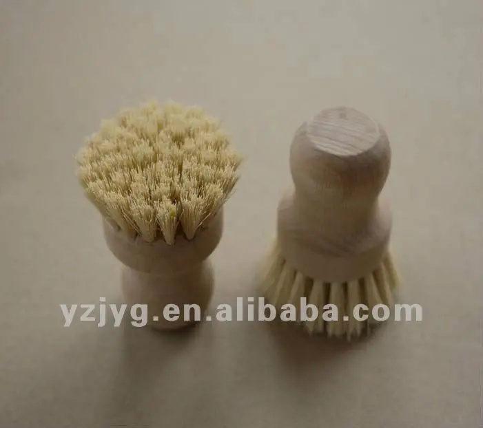 top quality wooden kitchen washing dish pan brush with tampico fibre