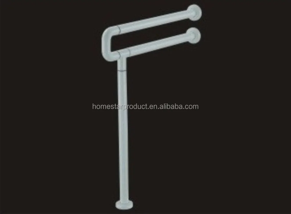 
Stainless steel with ABS coating wall mount toilet handicapped handrail with support 