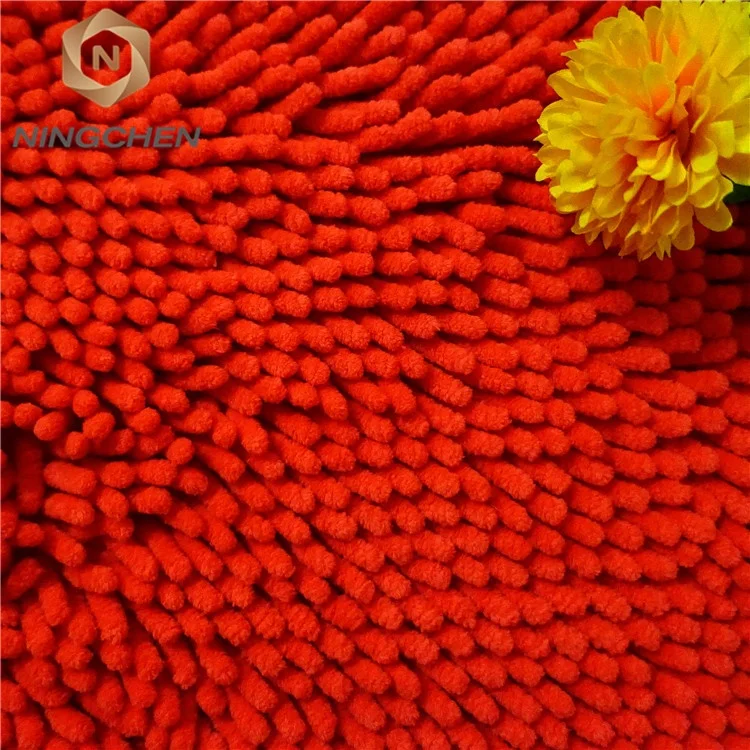 hot sales Microfiber 1200gsm Microfiber 100% Polyester Cleaning Fabric Microfiber Chenille Tufted Shaggy Mop Fabric in Rolls