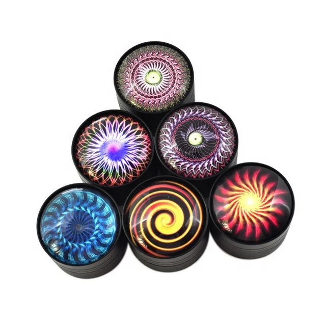 Factory wholesale 3 Part mini Herb Grinder with Crystal logo