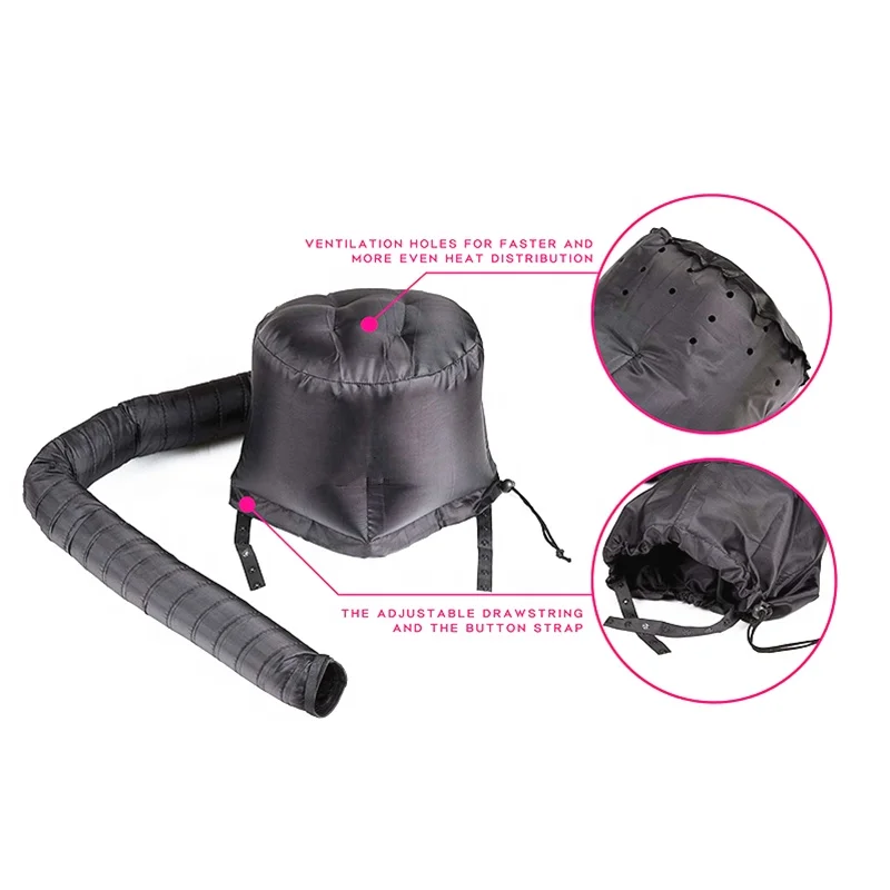 
2019 Upgraded Soft Adjustable Large Hooded Bonnet Hair Dryer Attachment for Beauty Care and Drying Heat Cap 