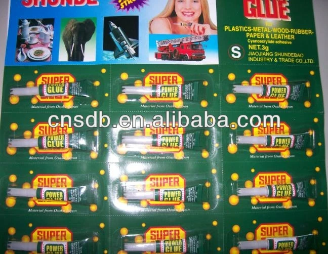 Aluminium Tube Super glue in 12pcs in packs 100% 502
