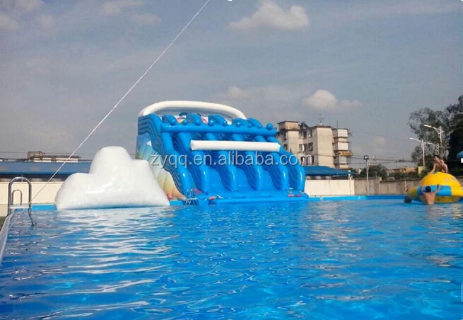 Hot Beach Entertainment Cartoon Inflatalbe Huge Dual Water Slide