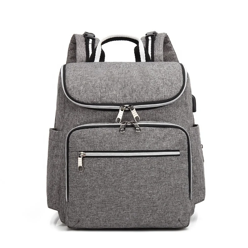 Wholesales Mummy Outdoor Travel Durable Waterproof Baby Diaper Bag with USB Port Backpack