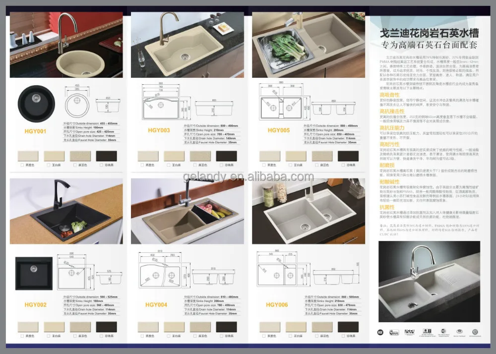 Granite Double bowl Undermount Kitchen Sink (HGY008)