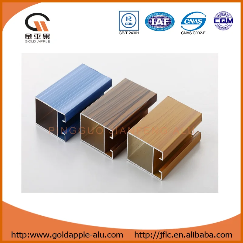 
House eletrophoresis golden extrusion windows aluminum profile 