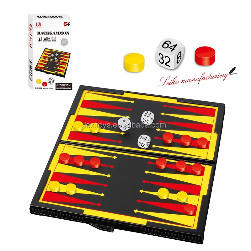 
Children Mini size Magnetic backgammon toys promotional chess set toys portable 