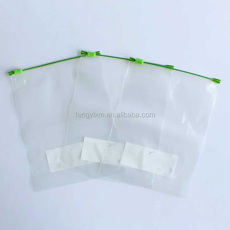 Household LDPE Food Freezer Grip Seal Storage Use Automatic Slider Zipper Bag