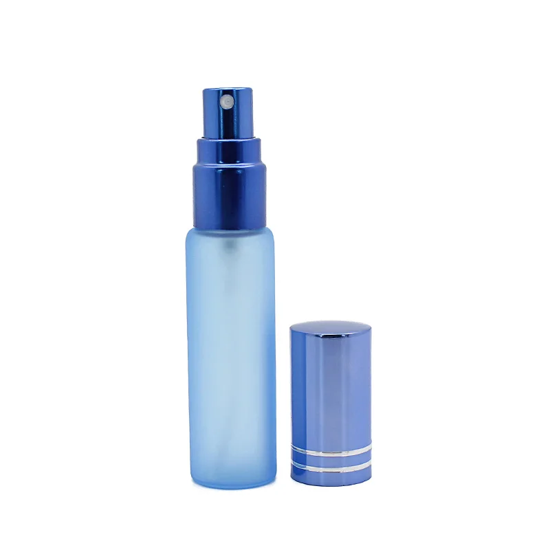 10ml empty  Frosted Glass Perfume Bottle with Aluminum Pump Sprayer and Cap
