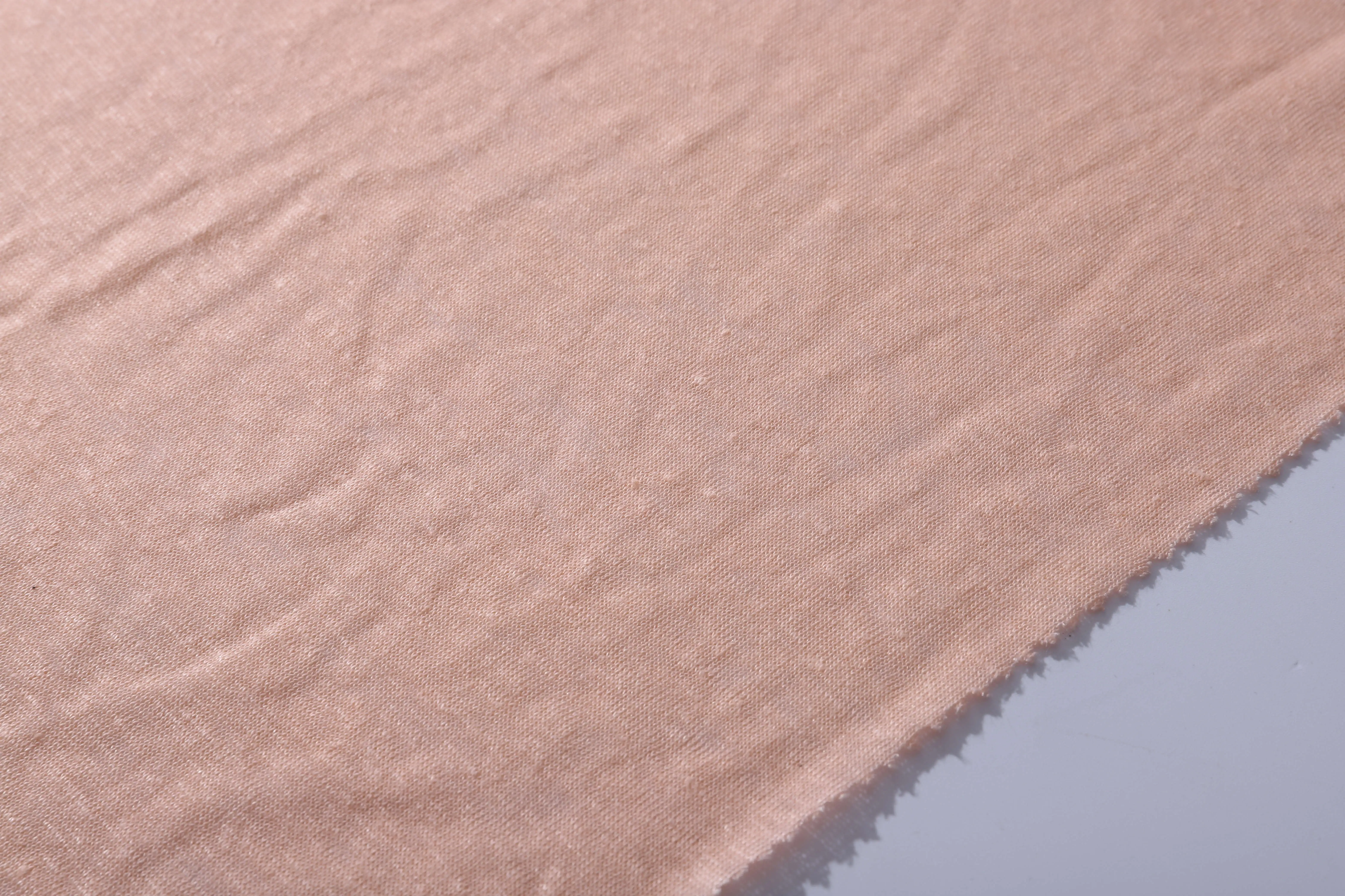 
Free Sample 100% Pure Linen Jersey Knitted Fabric 