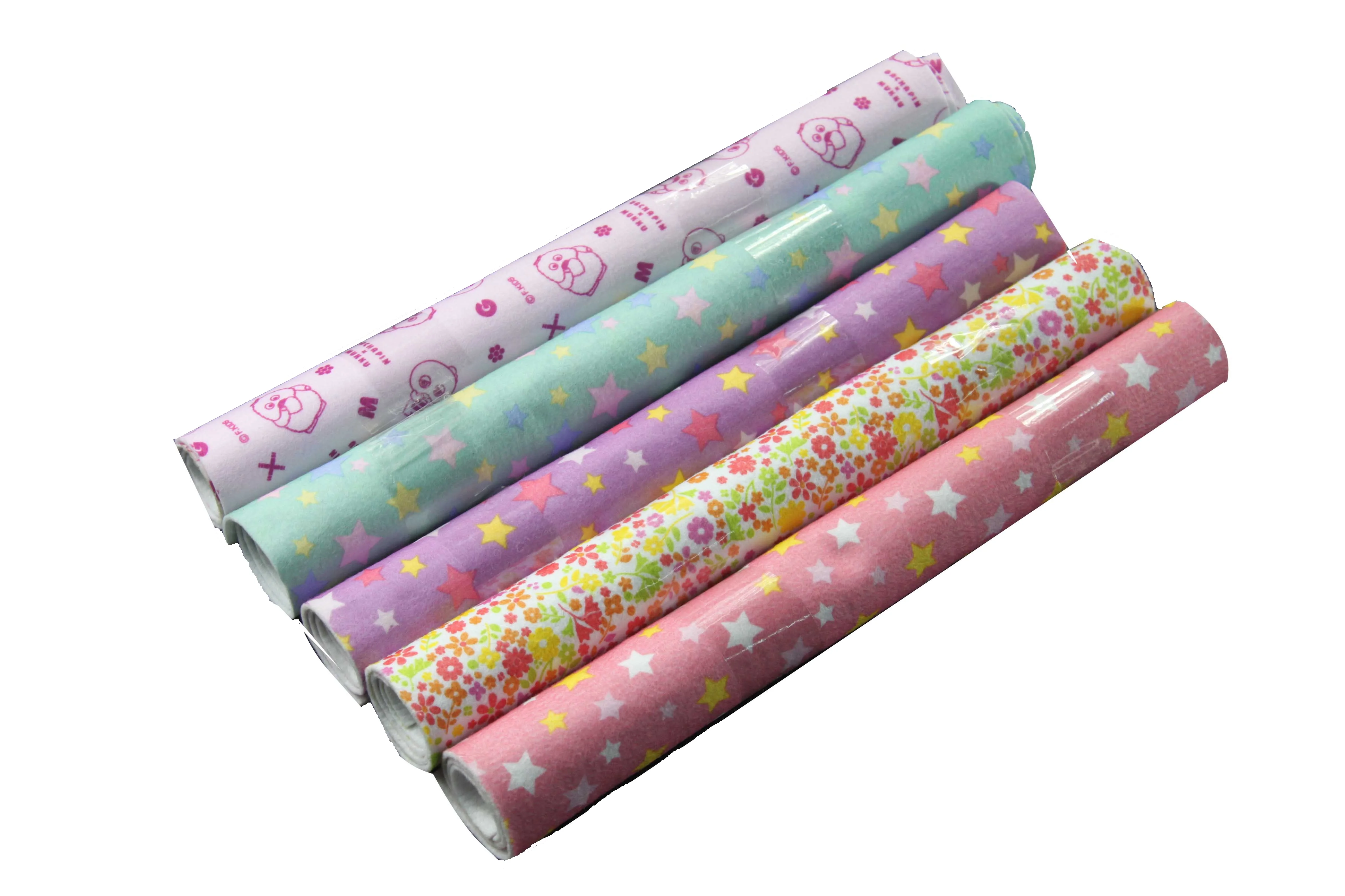 RS NONWOVEN high quality needle punched 3mm polyester felt with pattern