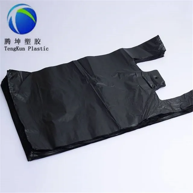
High density corn starch garbage bag 13 gallon shopping packaging plastic vest handle T-shirt bagcornstarch garbage bags 