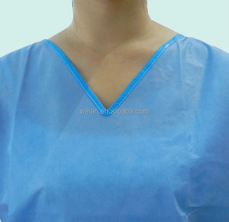 
PP Nonwoven Staff Apparel Disposable Nurses Scrub Suits 