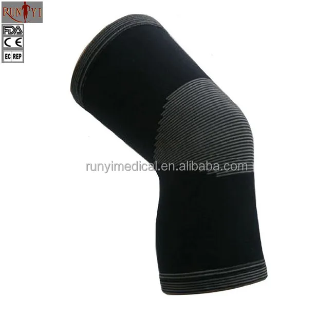 Wholesale Breathable Elastic Bamboo Charcoal Cotton Kneepad Knee Sleeve Support for Sports Safety
