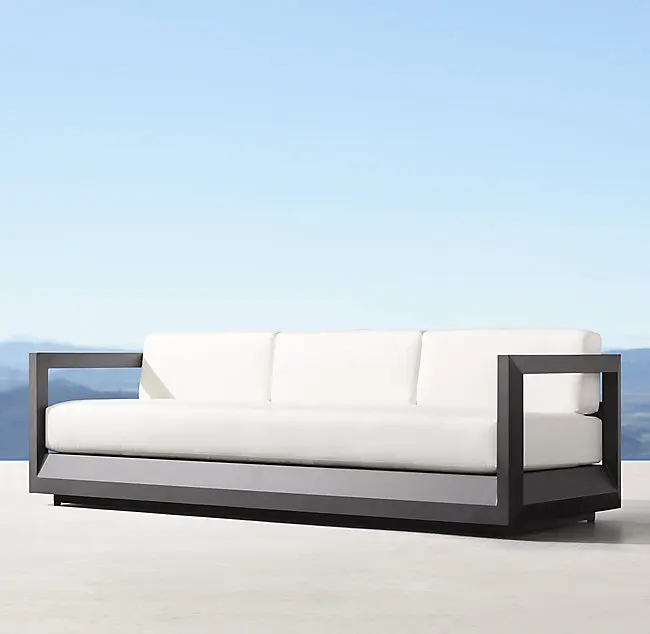 Nice outdoor furniture classical design aluminum furniture doule sofa