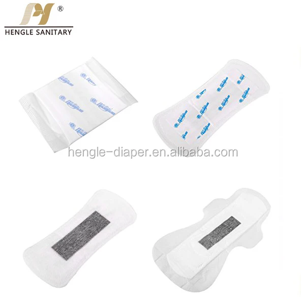 Hot sale disposable Eco friendly Black anion sanitary tampons organic cotton sanitary napkin wholesale