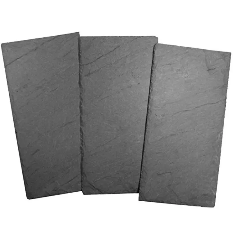 Cheese With Natural Edge Name Door Slate Stone Restaurant China Plate For Tableware