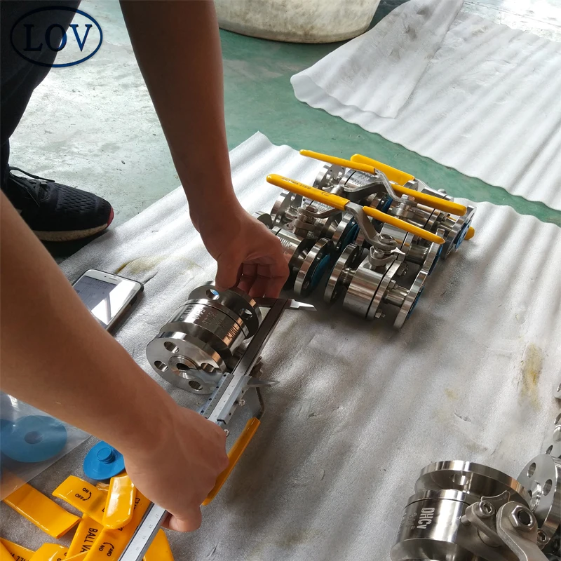 
DN15 1/2 Inch 150LB Stainless Steel 316 Body PTFE Seat 2PC Body Flange Mini Ball Valve Lever Operated Floating Ball Valve 