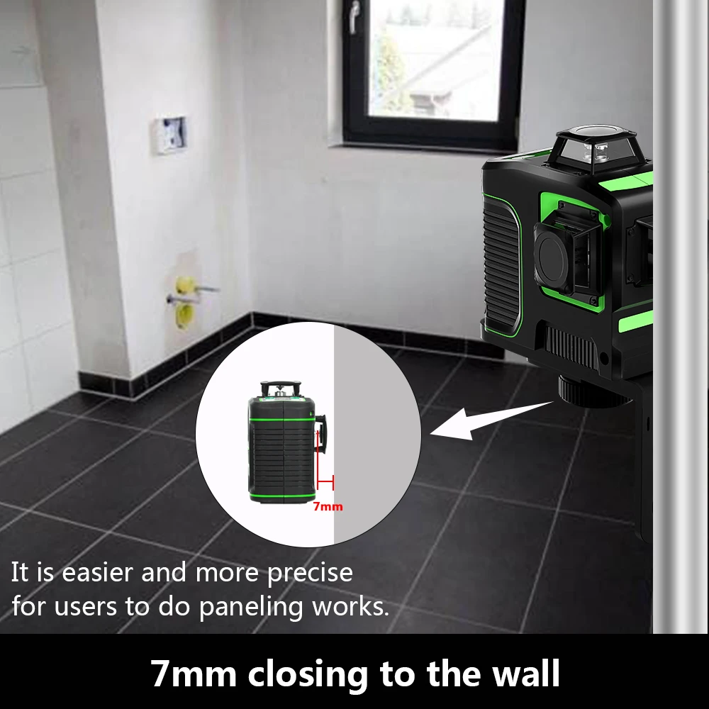 
Borka Self Leveling Laser Level 3D Green Beam 360 Degree Cross Line Laser With L-Magnetic Bracket 
