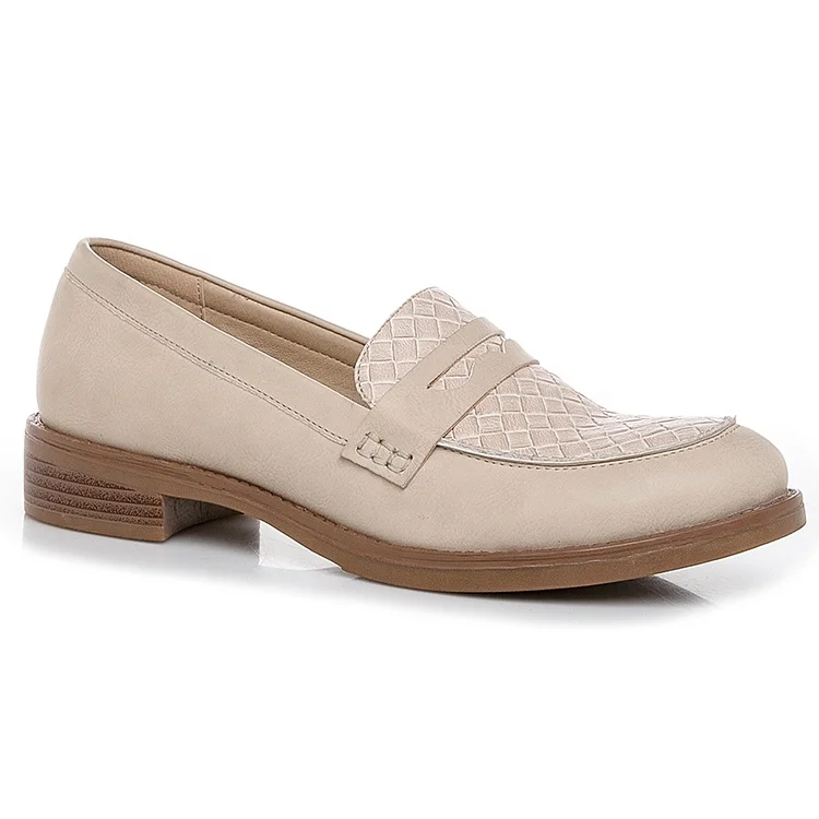 
2019 new arrivals fashion casual shoes loafers women flats checks pu leather slip on ladies shoes 