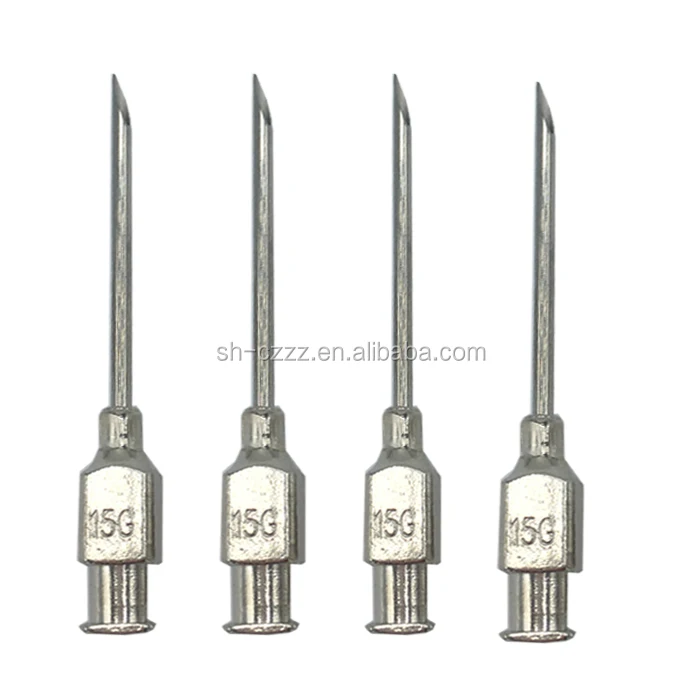 stainless steel needles for animal syringes 15GX8mm