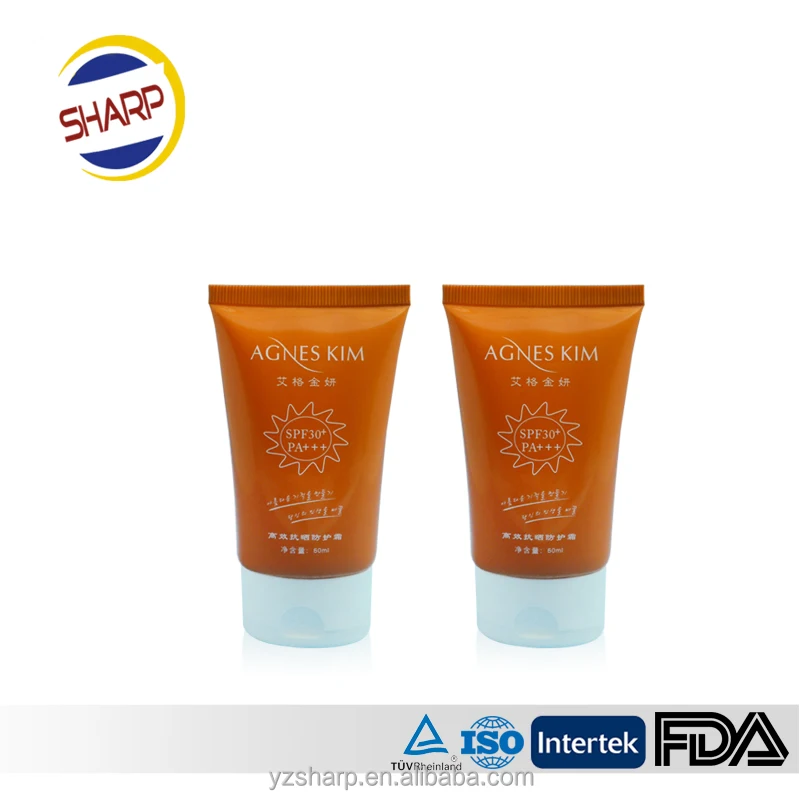 100ml oval soft PE cosmetic tube flat tube for hand cream or BB cream/cosmetic tube packaging
