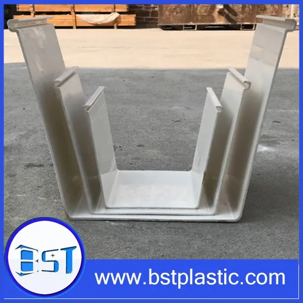 A large number of plastic rain gutter exported to India