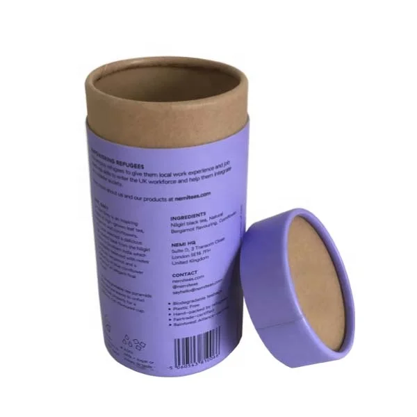 
CMYK printing cylinder custom kraft paper tube with window 