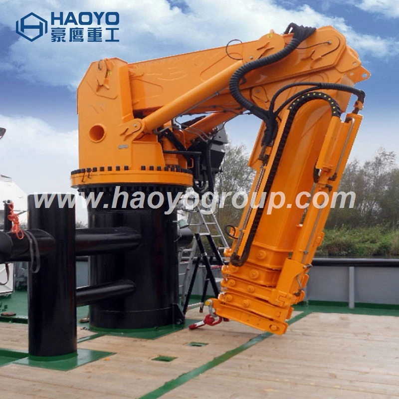 
Pedestal Deck Knuckle Boom Marine Crane 