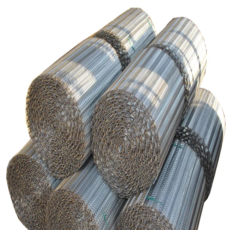 304 316 food grade Metal Balanced Spiral Wire Woven Mesh Conveyor Belt