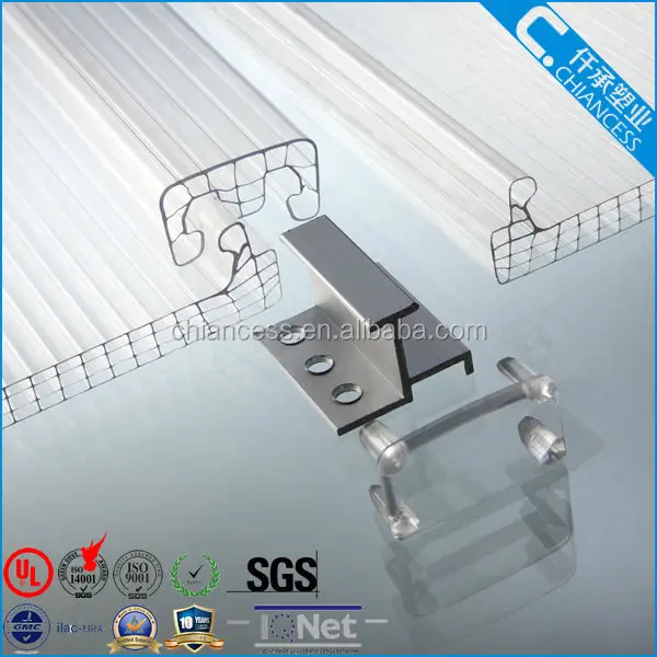 
Polycarbonate Waterproof U locked Daylighting four layer R-structure PC Sheet 