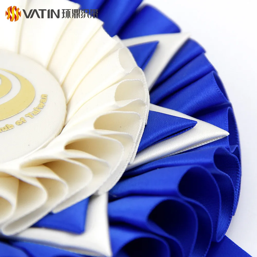Wholesale Custom Logo Top Quality Sport Competitive Activity Award Ribbon Rosette