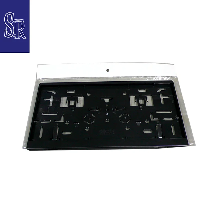 AUTO CARBON FIBER PLASTIC CHROME HOLDER BRACKET CAR LICENSE PLATE FRAMES