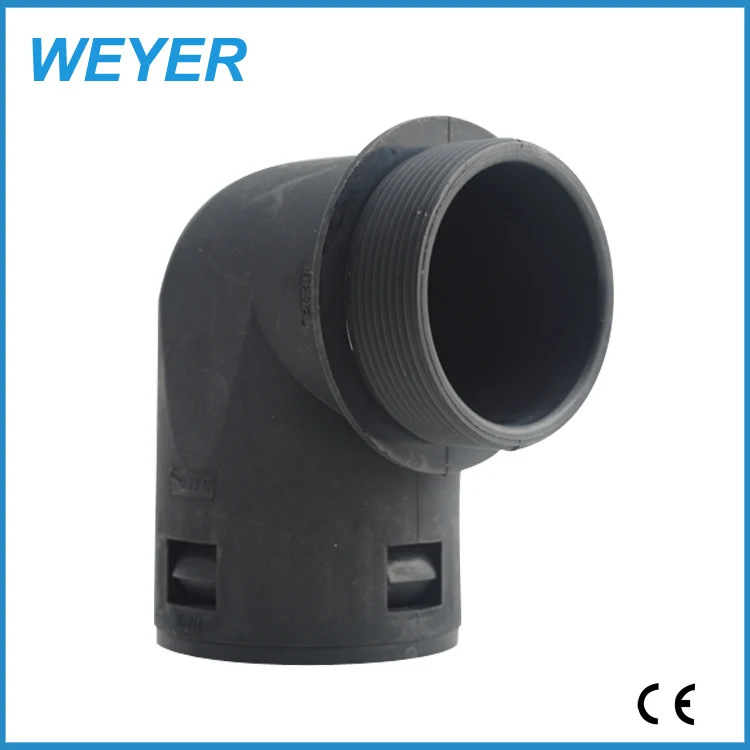 Electrical Flexible Corrugated Nylon Plastic Cable Gland IP68 Pipe Elbow Connector