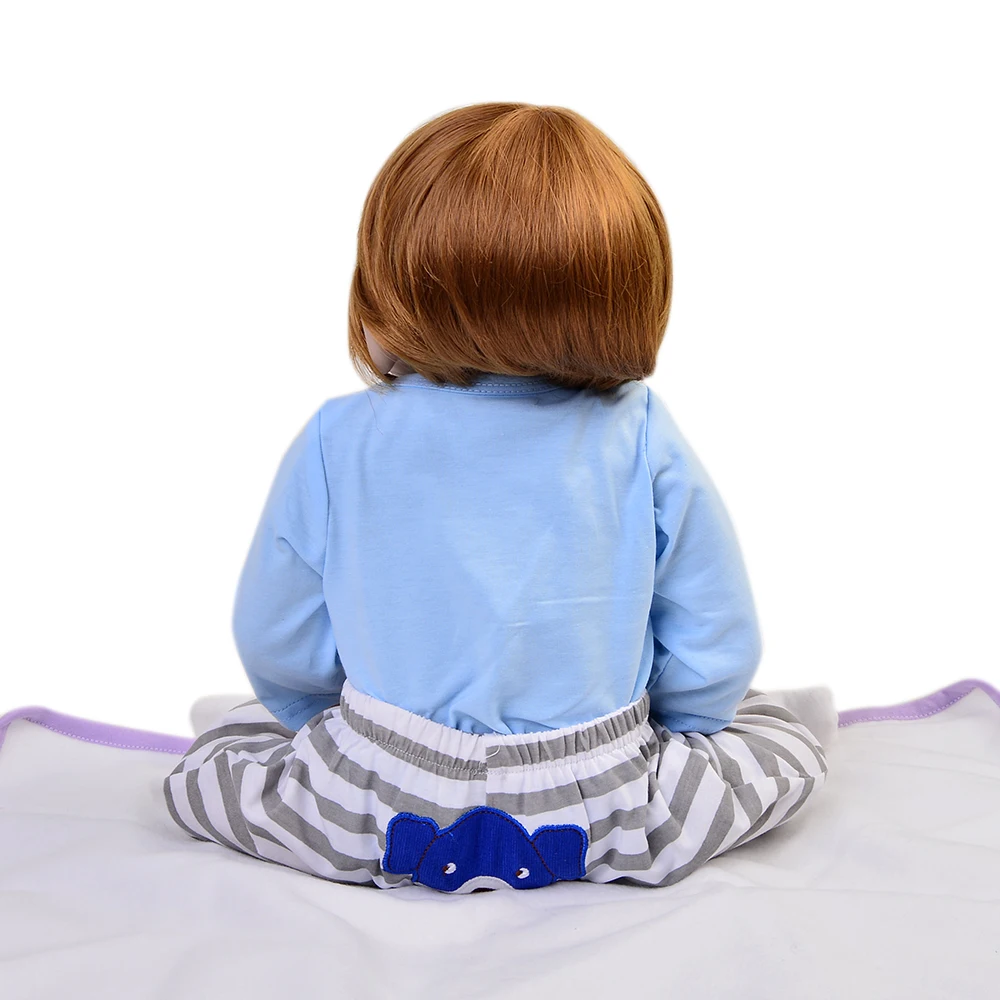 
57 cm/23' Handmade Reborn Dolls Silicone Vinyl Full Body Realistic Newborn Babies Boy Doll Toy Kids Festival Gift 