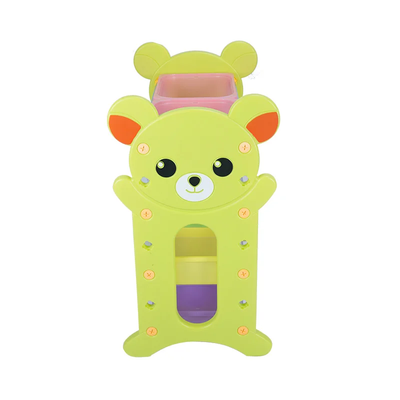 Bear kids plastic toy storage cabinet/children toys storage cabinets/kindergarten furniture QC-04026