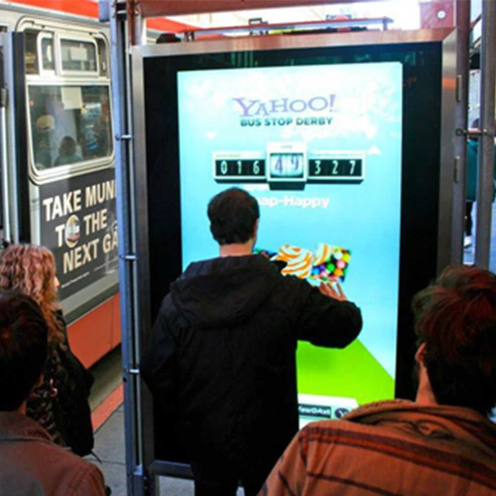 42 55 65 inch outdoor stand waterproof advertising lcd digital signage display