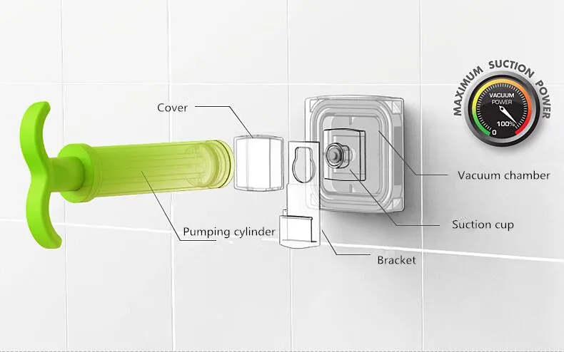 Bathroom Accessories Strong Stainless Steel Black Vacuum Suction Cup Soap Dish Holder