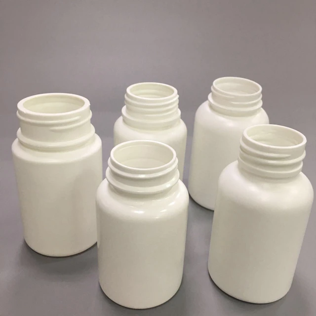 
100ml White HDPE cylinder Plastic Bottles Pharmaceutical bottles 