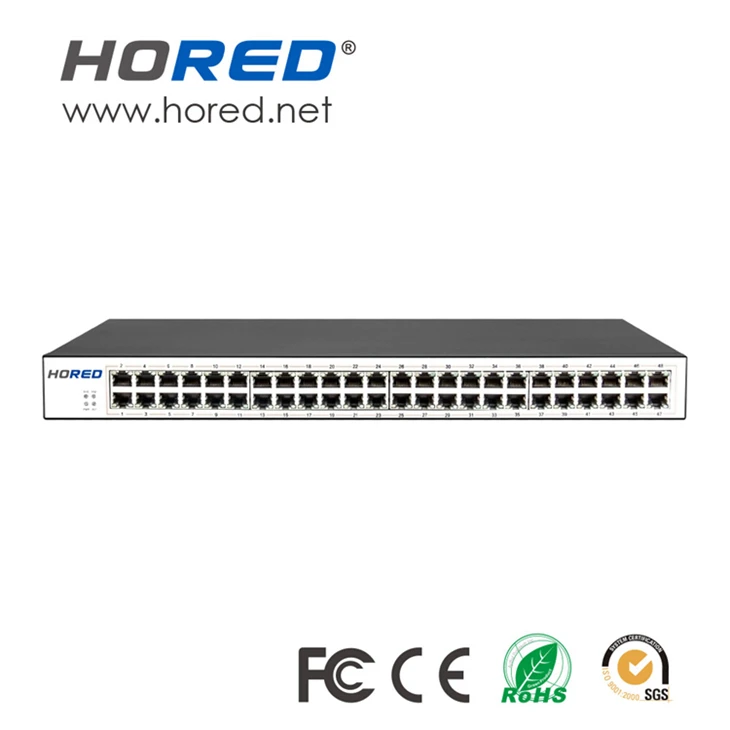 48 портов 10 gigabit микро HDMI Женский, слой 3 переключателя сердечника для IPC CCTV поле, проектов использования управляемый коммутатор