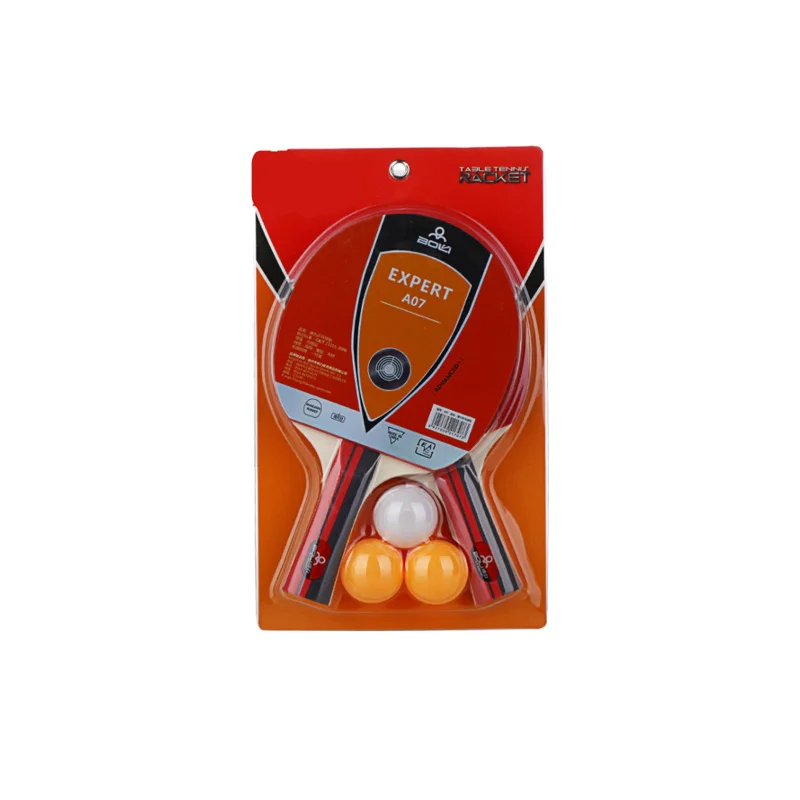 Wholesale customized  high quality poplar wood beginner/junior table tennis racket/bat set