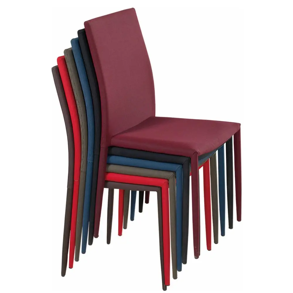 Modern Metal Leather Stacking Chairs for Restaurant DC7003