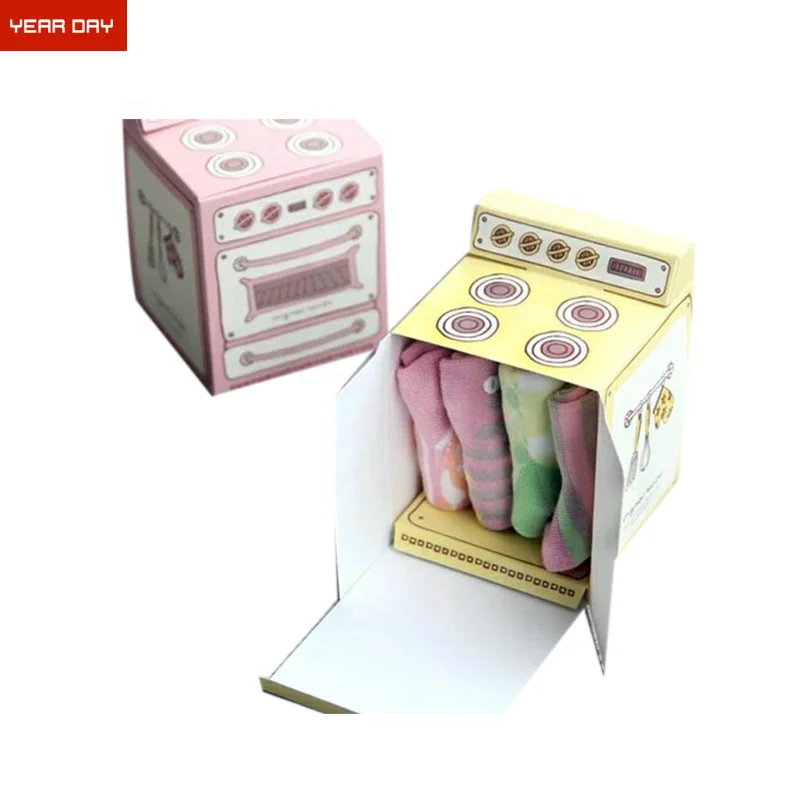 Pink Mint Oven Cupcake Boxes Retro Vintage Pastel Stove Cupcake Packaging Box