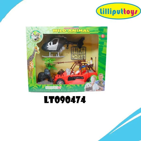 Новый пластиковый Африканский зоопарк, набор игрушек с животными