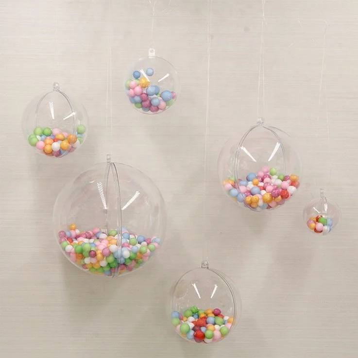 2019 hot selling 40cm Plastic Openable clear acrylic hollow ball