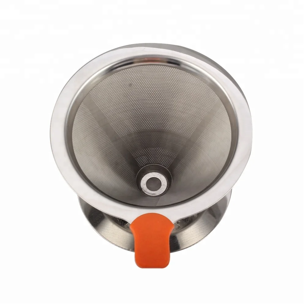 Cone Dripper with Removable Cup, Stainless Steel Filter, Pour Over Coffee Dripper