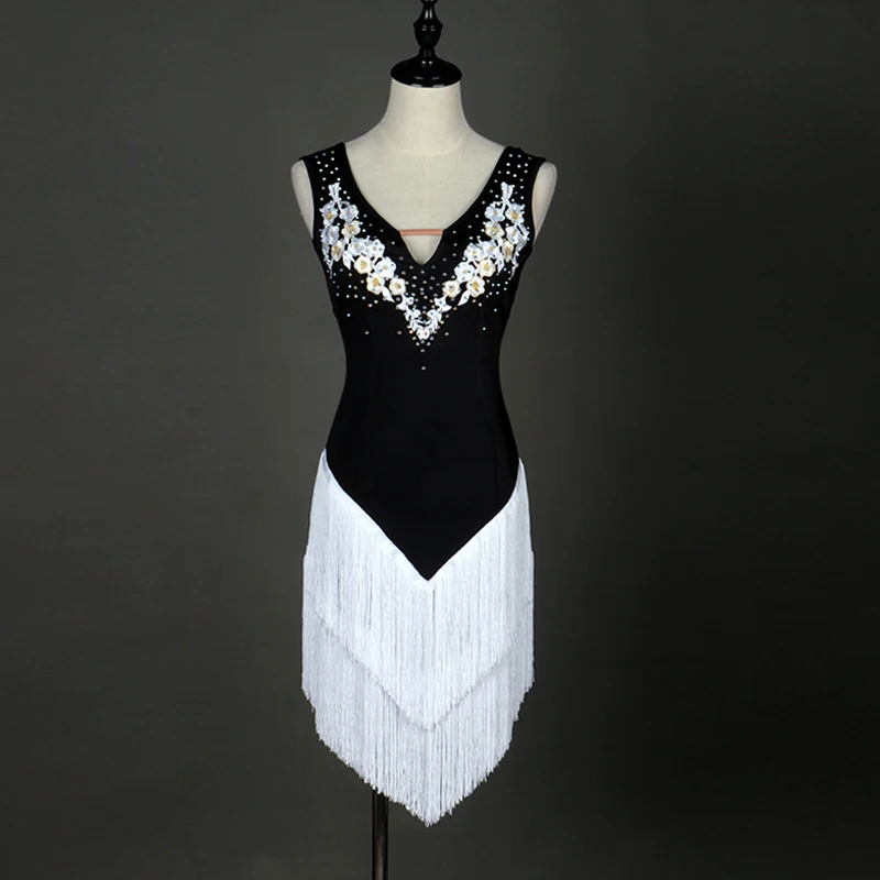 2023 new arrivals Hot Sale Sexy Sleeveless Women Girls Dance Wear Fringe Latin Dress