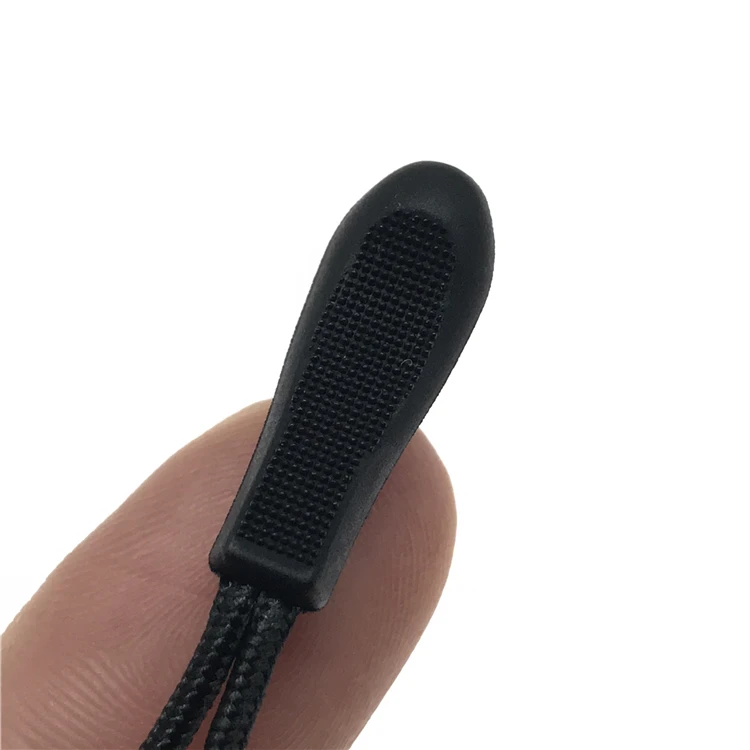 
Factory direct sale soft plastic cord zipper slider puller custom rubber zipper pulls 