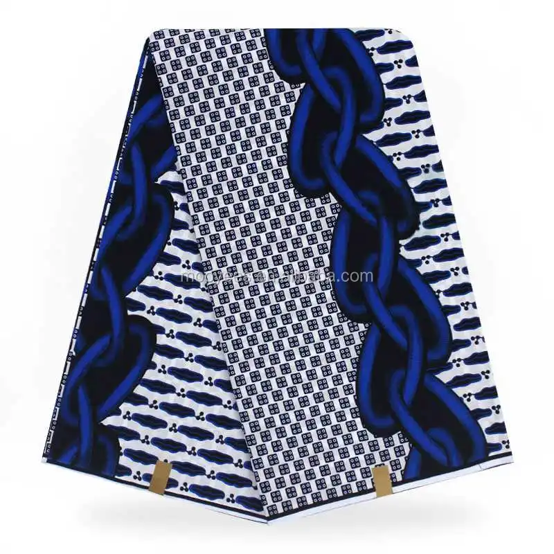 Сине-белая элегантная красивая НАСТОЯЩИЙ высококачественный принт африканская восковая ткань для одежды