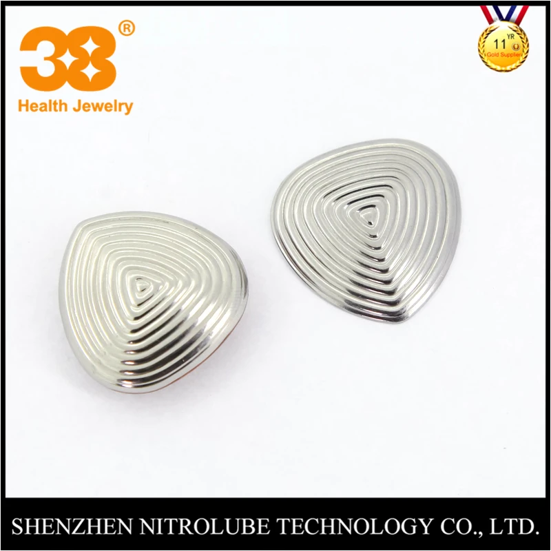 Nitrolube health triangle stainless steel 4000 gauss magnetic nano bio scalar energy heart pendant